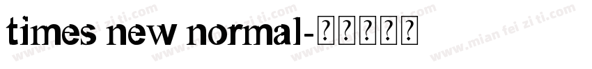 times new normal字体转换
